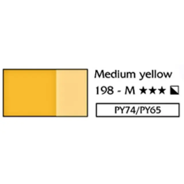 Λάδι Ζωγραφικής Lefranc Louvre - 198 Medium Yellow - 20ml