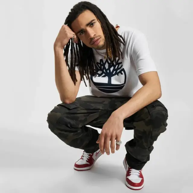 Timberland - Ανδρικό T-shirt Mε Λογότυπο Timberland River Tree TB0A2C6S-100 Λευκό - M 3