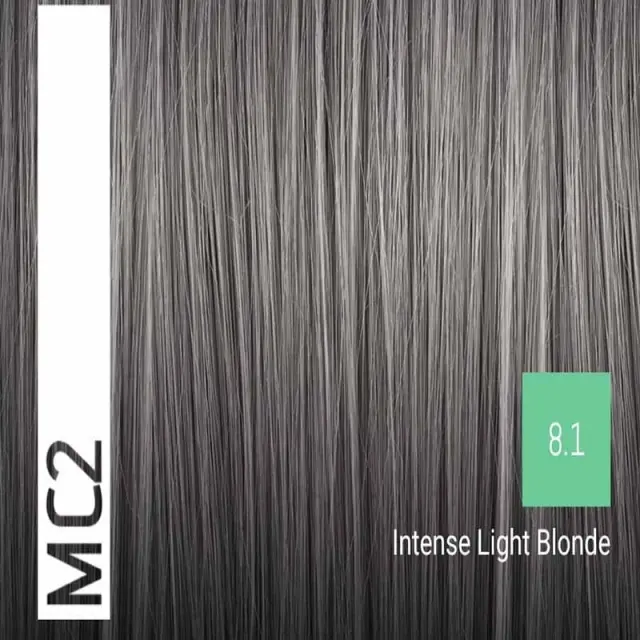 Sensus MC2 Permanent Hair Color 8.1 Intense Light Ash Blonde 100ml - (μόνιμη βαφή χωρίς αμμωνία ανοιχτό ξανθό έντονο σαντρέ) 2