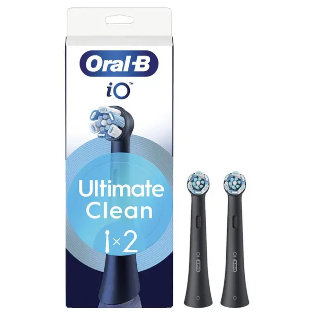 Oral-B iO Ultimate Clean Black Ανταλλακτικές Κεφαλές για Ηλεκτρική Οδοντόβουρτσα 319832 2τμχ