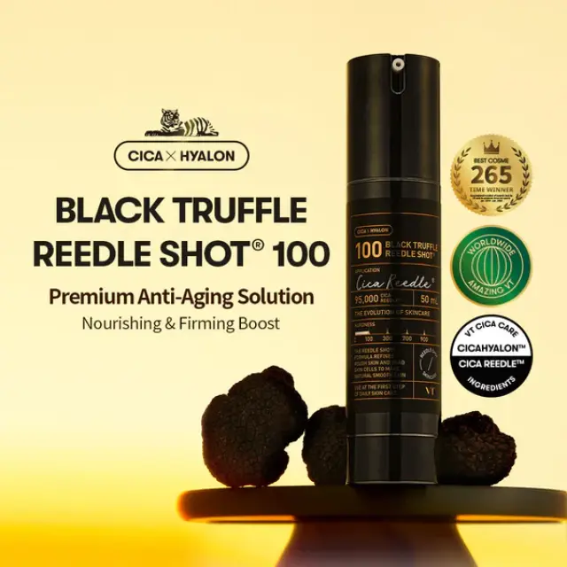 Vt Cosmetics Black Truffle Reedle Shot 100 Premium Ορός Μικροβελόνων με Μαύρη Τρούφα + 24k Χρυσό 50ml 3