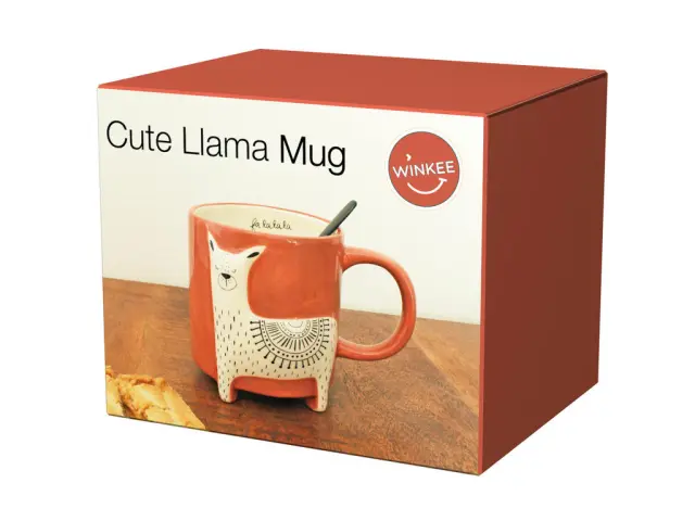 Winkee Κεραμική Κούπα Cute Animal Mug: Llama 3