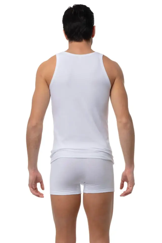 Minerva Sporties Αμάνικη Ανδρική Φανέλα 2Pack 12014-005 - ΛΕΥΚΟ - S 2