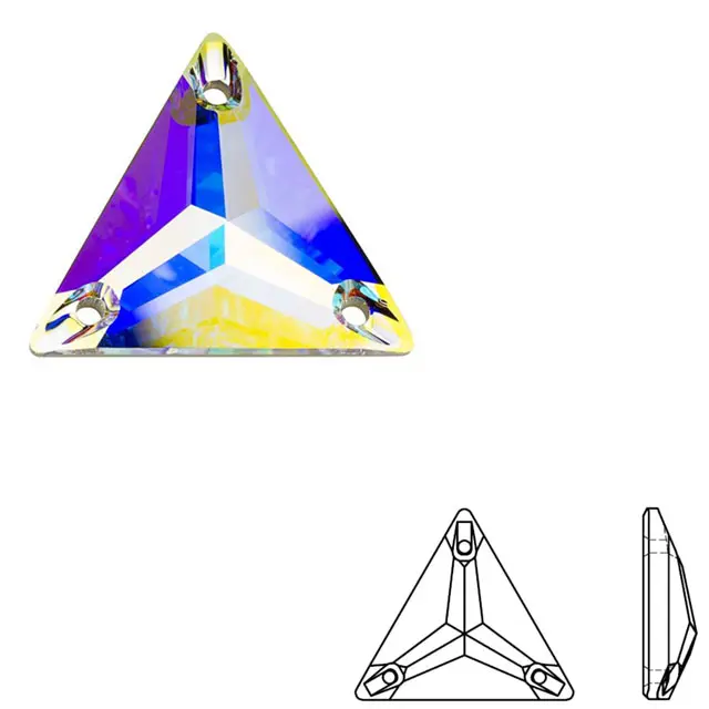 Swarovski Ραφτά 3270 Triangle Crystal AB 16mm - 2τεμ