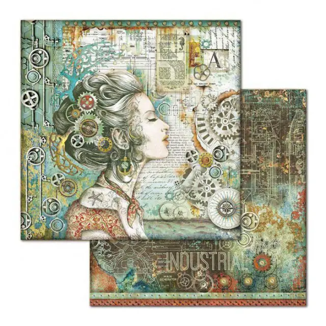 Χαρτί Scrapbooking Stamperia Διπλής Όψης - Sea World Lady - 31x30cm
