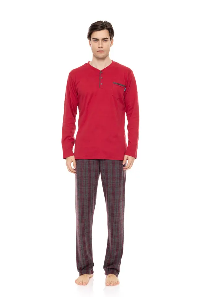 W-M706 - Bordo - PYJAMA JACQUARD BORDO PLAID