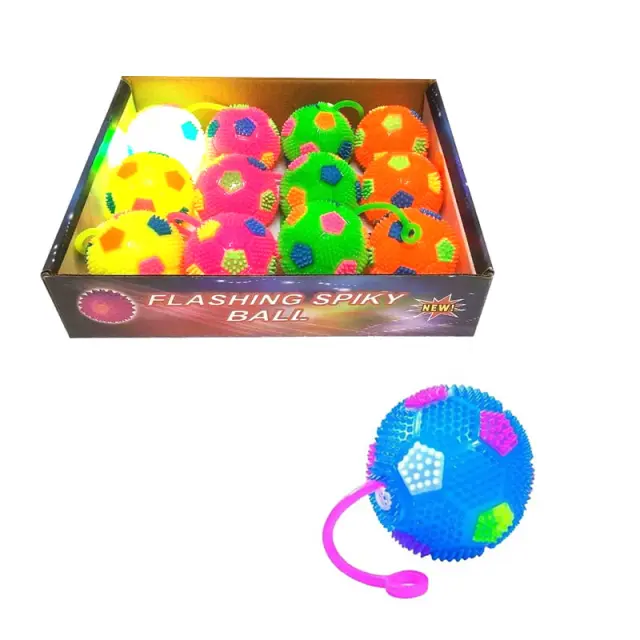 Παιχνίδι μπαλάκι με φως 12τμχ - Flashing spiky ball 78043