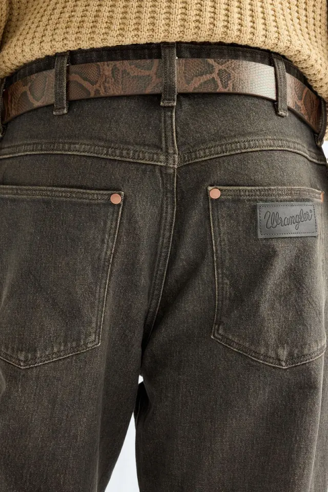 Wrangler SNAKE Δερμάτινη Ζώνη 112387413 - Dark Brown - 100 3