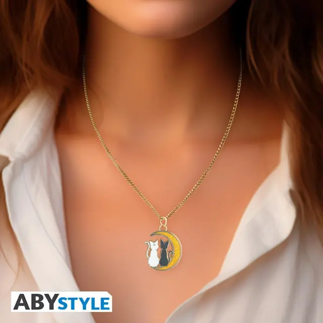 Κολιέ με κρεμαστό SAILOR MOON - Pendant necklace "Cats on the moon" ABYACC534 3