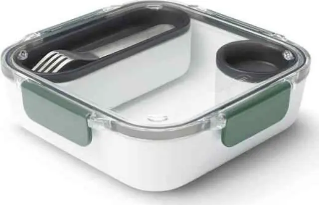Black+Blum Κουτί Τροφίμων Tritan BAO-BA010 20 x 20 x 5,5 cm 1L Λευκό/Πράσινο