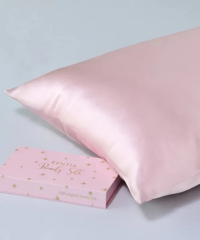 Μαξιλαροθήκη 50x75 Stylish Kentia Silk 14 Salmon Pink 100% Μετάξι