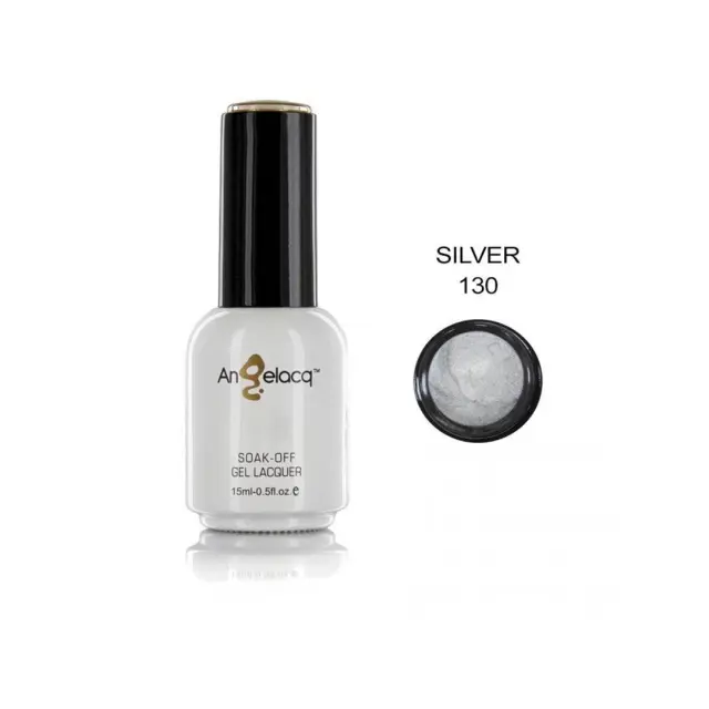 Ημιμόνιμο επαγγελματικό βερνίκι ANGELACQ 15ML - 0.5FL.OZ 130 Perle Silver