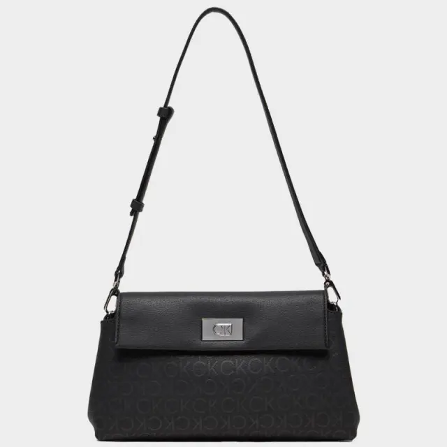 Calvin Klein - Γυναικεία Τσάντα Ck Push Shoulder Bag Epi Mn K60K612143-0GJ Ανθρακί
