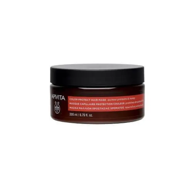 Apivita Color Protect Hair Mask Μάσκα Προστασίας Χρώματος για Βαμμένα Μαλλιά με Πρωτεΐνες Κινόα και Μέλι, 200ml