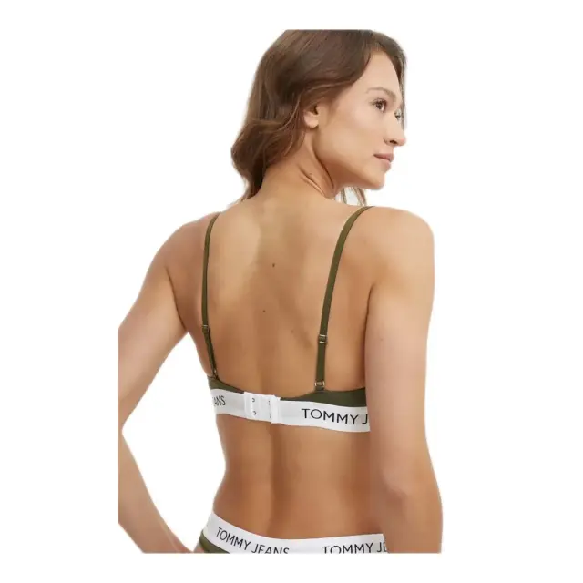 Tommy Hilfiger Γυναικείο Μπουστάκι Τρίγωνο Tommy Jeans Heritage, Χρώμα Drab Olive Green - L 2