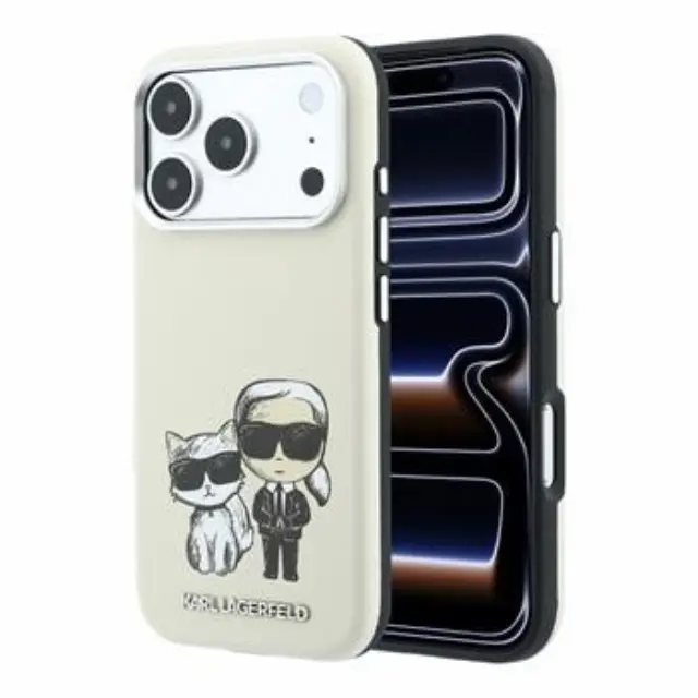 Karl Lagerfeld® Smooth Sketch Bodies MagSafe Θήκη για iPhone 17 Pro Max/18 Pro Max- Beige
