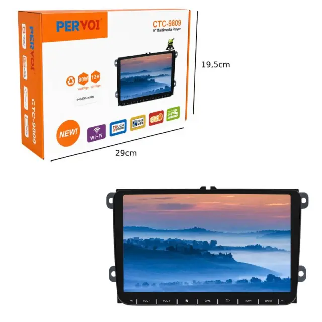 PerVoi Οθόνη Αυτοκινήτου 9" CTC-9809 - Car Multimedia Player 014509 2