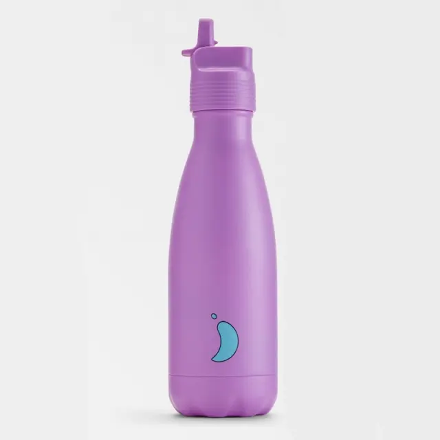 Μπουκάλι Θερμός Original Kids Chilly's με πτυσσόμενο καλαμάκι, χωρητικότητα 350ml και διατήρηση θερμοκρασίας 12h ζεστό / 24h κρύο - Berry