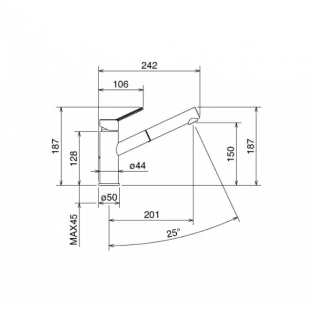 Μπαταρία νεροχύτη NEWPRO 42181-100 2