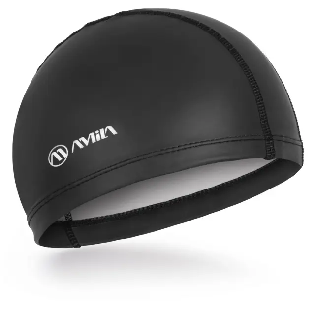 Σκουφάκι Κολύμβησης AMILA Fabric Silicone Μαύρο (47032)