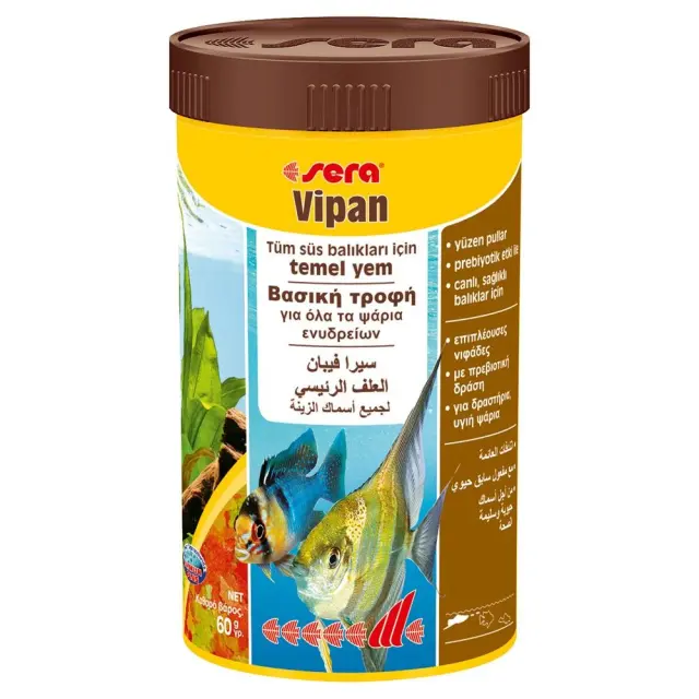 Sera Vipan Τροφή για Τροπικά Ψάρια σε Νιφάδες 1000ml