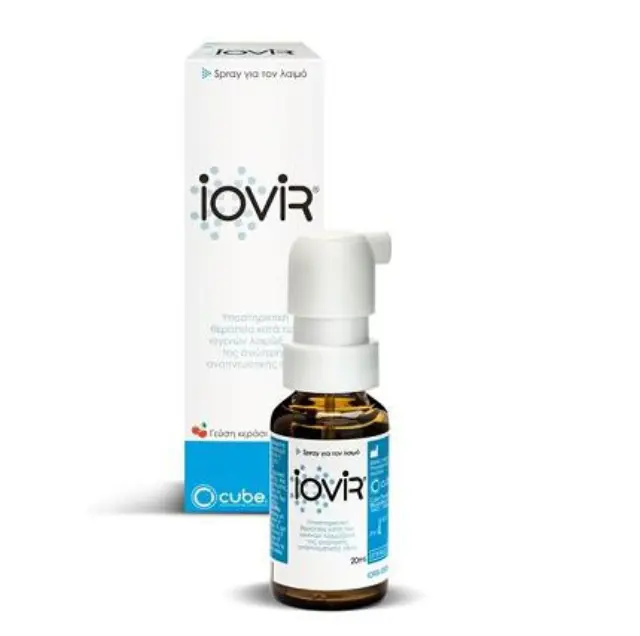 Cube Iovir Throat Spray Σπρέι για Βήχα, Πονόλαιμο και Αίσθηση Ξηρότητας για Ενήλικες & Παιδιά από 1 Έτους & άνω με Γεύση Κεράσι, 20ml