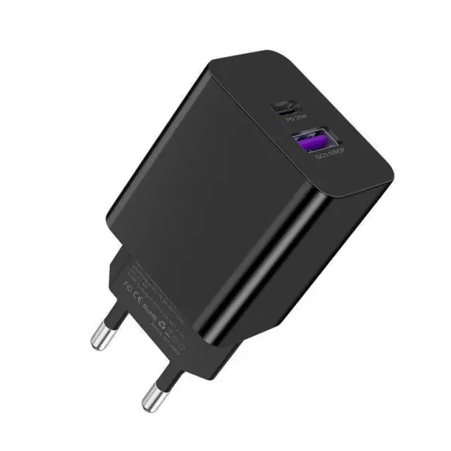ΦΟΡΤΙΣΤΗΣ ΤΑΧΕΙΑΣ ΦΟΡΤΙΣΗΣ USB-A, QC3.0 + TYPE C, ΜΑΥΡΟΣ 2