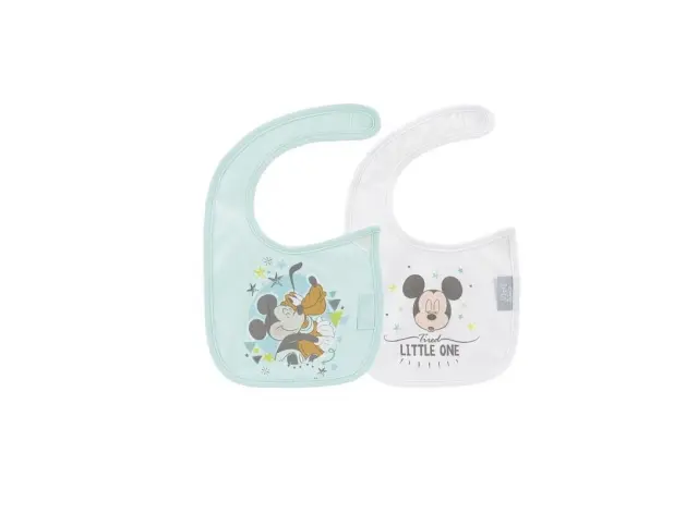 Interbaby Mickey2 Σαλιάρα Velcro Σετ 2 Τεμ 8435440365662