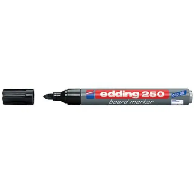 Edding 250 Μαρκαδόρος Πίνακα 3mm Μαύρος (4-250001) (EDD4-250001)