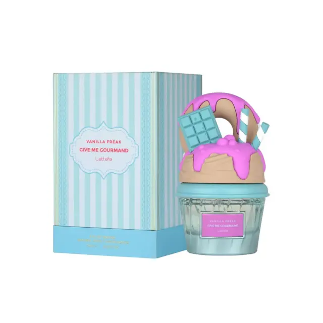 Lattafa Give Me Gourmand Vanilla Freak Eau De Parfum, Γυναικείο Άρωμα με Cupcake, Κανέλα, Αμύγδαλο και Βουτυρόκρεμα 75ml