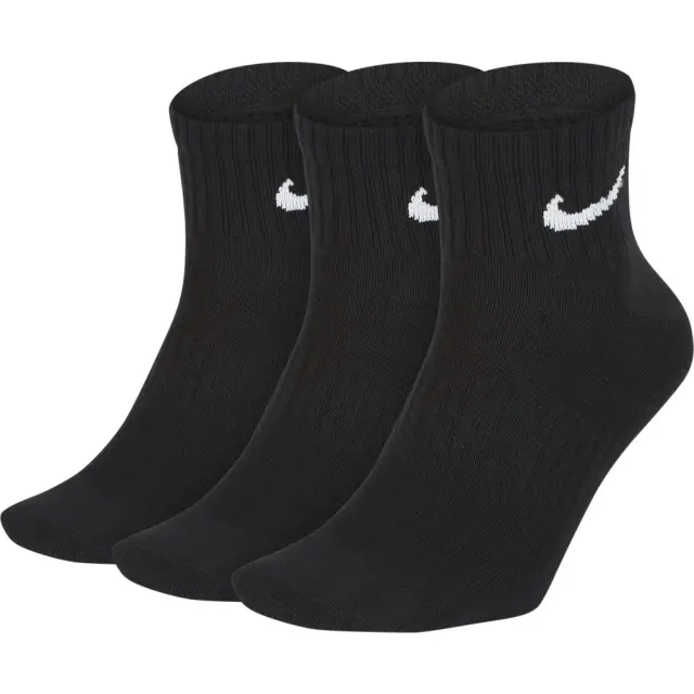 Nike Adult Unisex Everyday Lightweight Ankle 3 Pair Socks Μαύρο SX7677-010 (Nike) 2