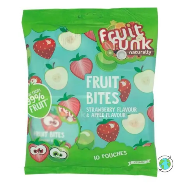 Παιδική Πολυσυσκευασία Fruit Bites με γεύση Φράουλα Μήλο - FruitFunk - 10x10γρ 8719189354614
