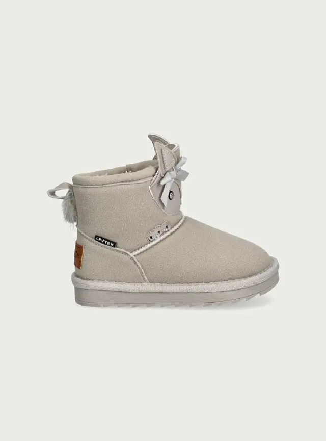 Παιδικά Μποτάκια για Κορίτσια Garvalin Plush Bow (Μεγέθη 23-30) ΓΚΡΙ