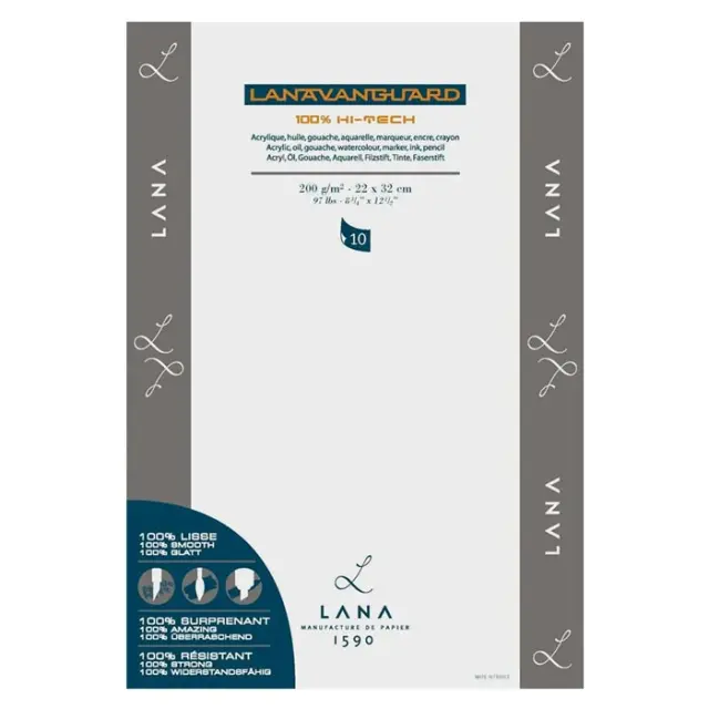 Μπλοκ Hahnemuhle LanaVanguard Συνθετικό Χαρτί (τ. Yupo) - 200g/m² - 22x32cm - 10 Φύλλα
