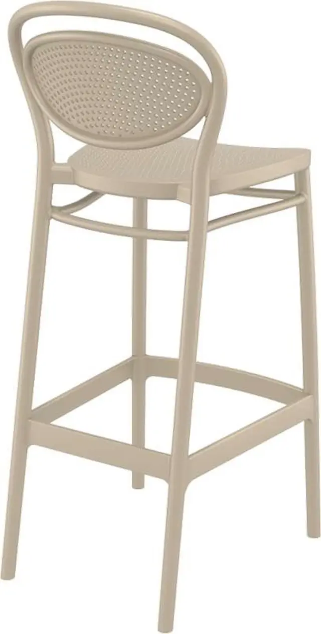 Σκαμπό Bar MARCEL Dove Grey PP 45x52x106cm 2