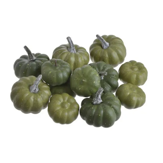 Κολοκύθες σετ 12τεμ, 5-6cm, πράσινες