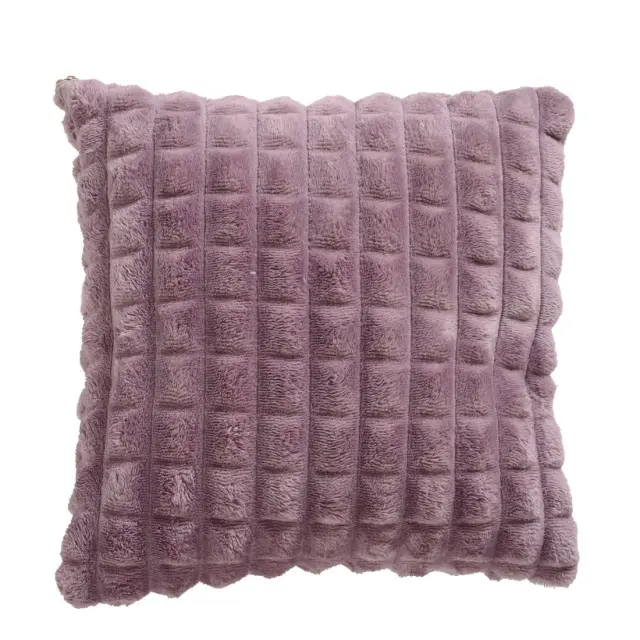 Διακοσμητικό Μαξιλάρι 40x40 Fleece Με Γέμιση Das Home 1358 Dusty Purple 100% Πολυέστερ