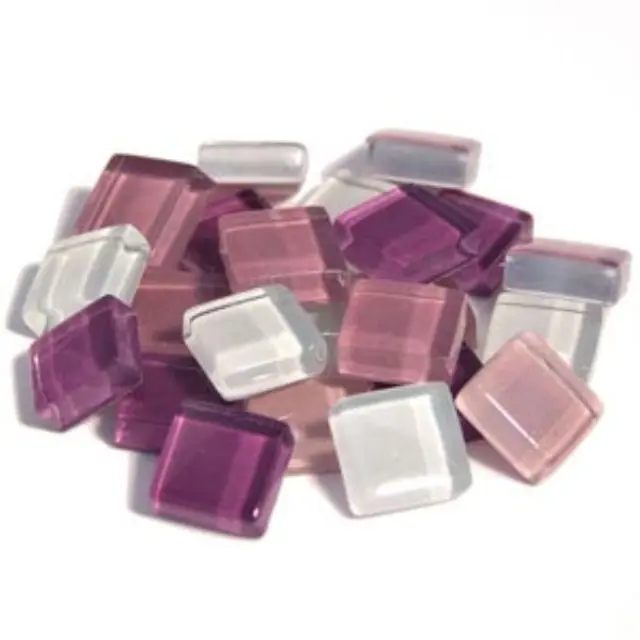 Γυάλινες Ψηφίδες Soft Glass - Violet Mix - 10x10mm - 200gr