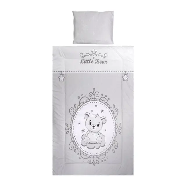 Lorelli Σετ Κούνιας 4τμχ. Ranforce 70*140cm Little Bear Grey 20800025903