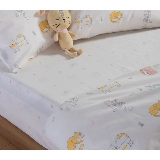 ΠΑΙΔΙΚΑ ΣΕΤ ΣΕΝΤΟΝΙΑ ΜΟΝΑ CAT LIFE 170X260 NEF-NEF HOMEWARE, 100% BAMBAKI - ECRU (039537) 2