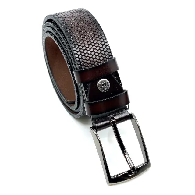 Καφέ Δερμάτινη Ζώνη Full Grain 3,5 cm - 105cm 3