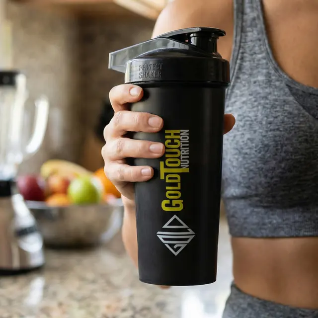 Gold Touch Premium Shaker Πρωτεΐνης - 700ml Πλαστικό Μαύρο 2