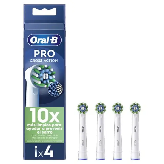 Oral-B Pro Cross Action Ανταλλακτικές Κεφαλές Ηλεκτρικής Οδοντόβουρτσας, 4 τεμάχια