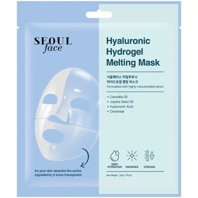 Dermal Seoul Face Hyaluronic Hydrogel Melting Mask Μάσκα Προσώπου για Εντατική Ενυδάτωση, 1τεμ