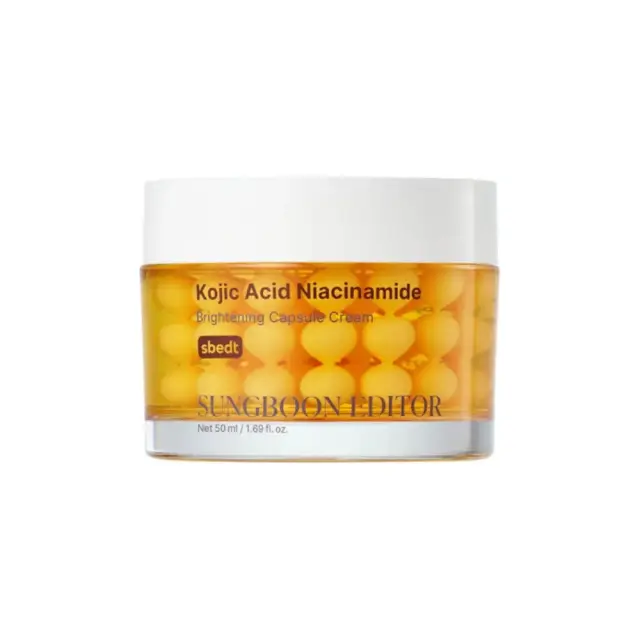 Sungboon Editor Kojic Acid Niacinamide Brightening Capsule Cream Ενυδατική Κρέμα Προσώπου για Λάμψη και Δυσχρωμίες, 50ml