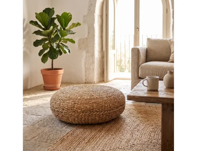 Σκαμπό Πουφ Νatural H&S Collection με διαστάσεις 58x20cm BD2000080
