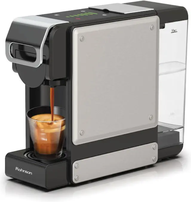 Rohnson R-98044 Multicapsule 3 σε 1 Αυτόματη Μηχανή Espresso 1450W Πίεσης 19bar Γκρι