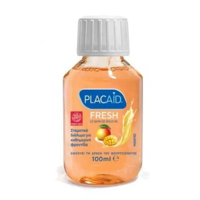 PLAC AID Fresh Μάνγκο Στοματικό Διάλυμα Καθημερινής Προστασίας Travel size 100ml