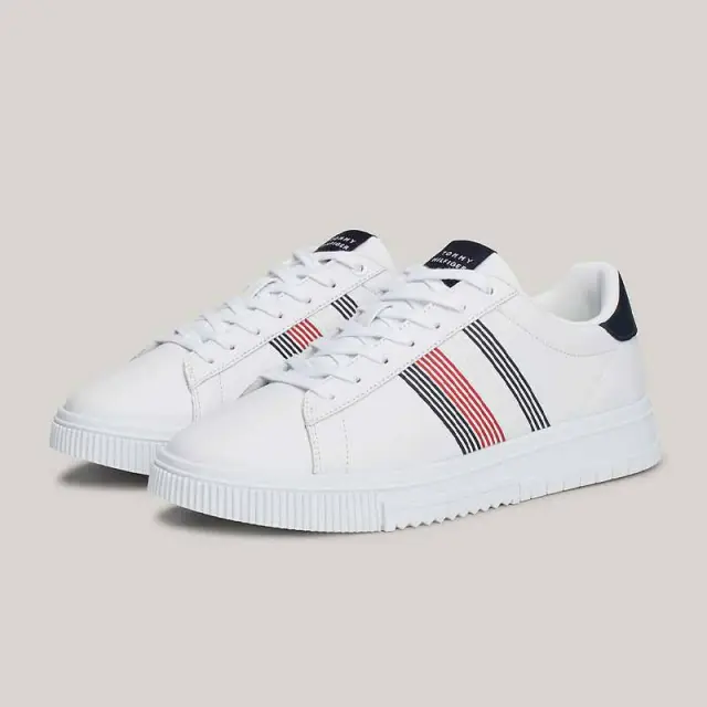 Tommy Hilfiger – Ανδρικά Sneakers Supercup Lth Seasonal FM0FM05129-YBS Λευκό - 46 3