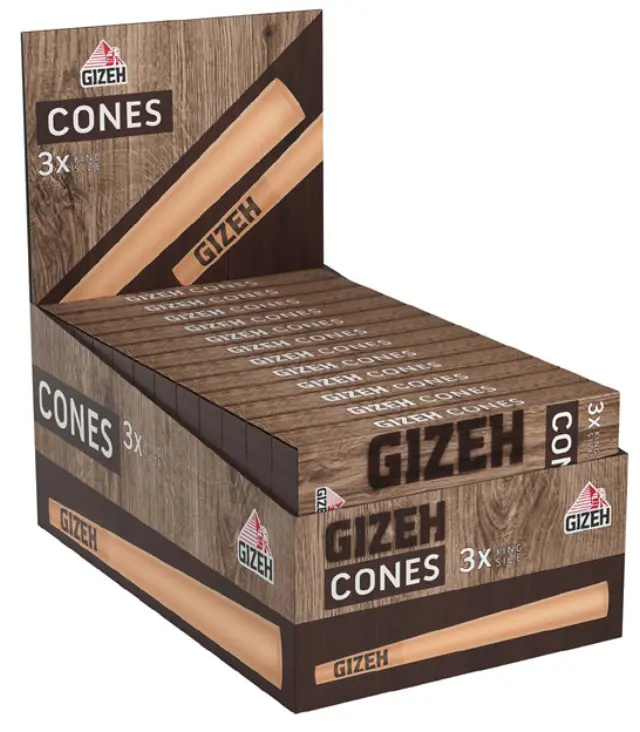 Gizeh Cone Κώνος Brown Ακατέργαστο - King Size 3τεμ. 2
